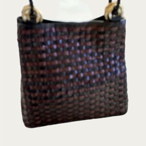 Vintage Cee Klein brown and black  Woven Shoulder Bag